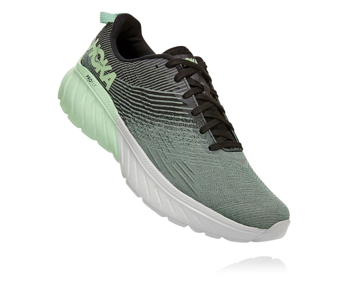 Hoka One One Mach 3 South Africa - Mens Wide Running Shoes - Green Grey / Black,GHYDX-7593